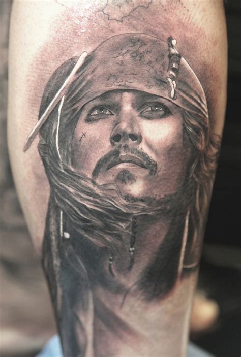 tattoo of jack sparrow|captain jack sparrow tattoo designs.